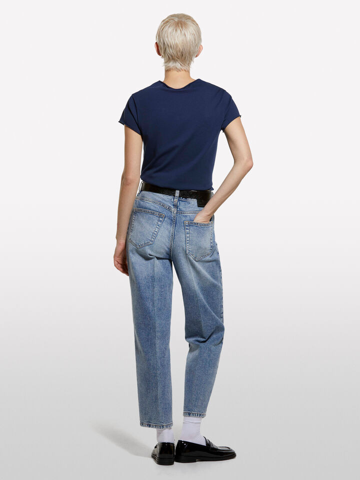 Jeans Style 69 mom fit claro - jeans mom fit e boyfriend para mulher - Azul-Céu | Sisley image number 2